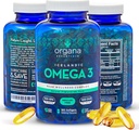 Omega 3 Fish Oil 2000 mg - Alta EPA 820 mg + DHA 620 mg - 180 tripla resistenza Burpless Lemon Flavored Softgels