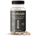 TruHeight Growth Capsules - Integratore naturale per la crescita e lo sviluppo per bambini e adolescenti - Soppresso dai Pediatrici - Vitamina D, K, Calcium & Ashwagandha - Bone Strength Capsules - Vitamine per bambini, Età 5+
