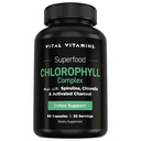 Vitamine vitali Pillole di clorofilla - Corpo Deodorante Supplemento - Realizzato con Spirulina, clorella, Parsley organico, menta, & Charcoal attivato - Deodoro Difenso naturalmente - per le donne & uomini - 60 capsule
