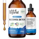 Gocce di disintossicazione di alcool selvatico e organico - fegato e pulizia del rene con il cardo del latte, Chanca Piedra Stone Breaker - Complesso di anti alcool per Detox di pulizia del fegato - Vegan, senza zuccheri e additivi - 4 fl oz
