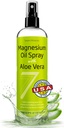 Sette minerali Pure Magnesium Spray olio con Aloe Vera 12oz - Pharmaceutical (USP) Grado, massima resistenza con sollievo istantaneo per piedi, sonno, dolori muscolari &amp; ceppi - Mined in the USA