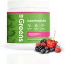 310 Nutrition Organic Superfood Greens Polvere – Super Green Powder Supplement with Daily Greens Spirulina, Ortaggi e Antiossidanti – Immunity Boost – Bacca mista, 30 Serve