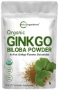 Micro ingredienti crudi Ginkgo Biloba Polvere, 8 oncia (18 mesi di alimentazione), Filler Free, Supporta la funzione cerebrale e l'alertness mentale, Nessun OGM e Vegan Friendly
