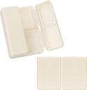 FYY Daily Pill Organizer, 2 Pcs 7 scomparti Portable Pill Case Travel Pill Pill Organizer,[Folding Design] Pill Box per Purse Pocket per tenere Vitamine,Cod Liver Oil,Supplements and Medicine-White