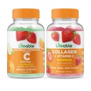 Vitamina C 1050mg + Collagen & Vitamina C, Gummies Bundle - Grande degustazione, Integratore di vitamina, Senza glutine, OGM libero, Gomma masticabile