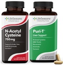 LifeSeasons Puri-T con N-Acetyl Cysteine Boost - Supporta Liver & Lung Detoxification - 120 capsule