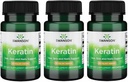 Swanson Keratin (da Lana Tibetana) - Integratore Naturale Promuovere Giunti Sani, Capelli, Pelle & Unghie - Aiuta Nourish Tessuti Connettivi Sani - (60 Capsule, 50 mg Ogni) (3 Confezione)