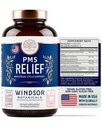 Integratore di supporto PMS per le donne con Chasteberry, Maca Root, Ashwagandha - Rilievo di periodo, Rilievo di Bloating per le donne, Supporto di Mood, Integratori di erbe di equilibrio di ormone - 30 giorni, 60 capsule vegane