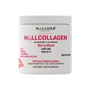 Peptidi di collagene idrolizzati naturali di Hallusa 1000mg con vitamina C | BlackBerry & Blueberry Flavor | 4g Collagen per porzione | Capelli sani, Pelle, Unghie, Bone & Joint Support