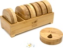 e-Pill Bamboo organizzatore settimanale di pillole, 7 giorni scatola di pillole per compresse, vitamine o integratori