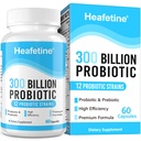 300 miliardi di CFU Probiotici per le donne e gli uomini - 12 strati + 3 prebiotici organici, probiotici per la salute digestiva & Immune, salute del fegato & Bloating, salute del fegato per le donne & uomini - 60 capsule