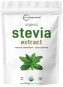 Polvere di Stevia organica pura, 4 once, 706 Serving, più alto grado Stevia Green Leaf Extract Reb-A, Riduzione del retrogusto Bitter, 0 Calorie, Dolci naturali, alternativa allo zucchero, Keto Friendly