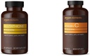 Elementi Glutathione, 500 mg, 60 capsule, 2 mesi di alimentazione & vitamina C 1000mg, Vegan, 300 compresse, 10 mesi di fornitura