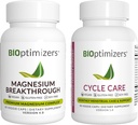 BiOptimizers Magnesium Breakthrough 4.0, (60 capsule) & Cycle Care, (90 capsule) - Sonno naturale, Cervello e supporto mestruale