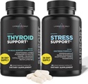 Bundle di sostegno della tiroide quotidiana di Livingood - Supplemento completo della tiroide Plus supporto surrenale e cortisol