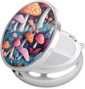 Nipichsha Pill Box, Piccolo Caso Pillola per il Purse & Pocket, Organizzatore di medicina di viaggio carino, Porta contenitore di medicina portatile per tenere vitamine, Medicina, Olio di pesce e Supplemento, Pretty Mushroom