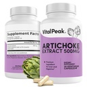 Carciofo 500 mg Supplemento - Potenti capsule di estratto di carciofo per la salute del fegato e il supporto digestivo - Estratto di foglie di carciofo promuove energia e messa a fuoco - 30 capsule