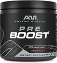 Incredibile Pre Boost muscolare | 30 Serve | 324 Grammi | Supplemento pre-allenamento | Frutta Punch Flavor | Made in USA
