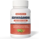 Ashwagandha 6000mg Massima Forza, Assorbimento Ottimizzato con Pepe Nero e Radice di Ginger, Supporto naturale di adaptogen Mood & Stress, Supporto di sonno & energia, 30 Capsule Vegan 1 Mese