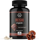 Organic Reishi Mushroom Capsule Supplemento | Non-GMO & Allergeni-Free | 90 Capsule (1-Mese di Alimentazione)