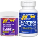 Stacks naturali Magtech Magnesio + Sonno Magnesio Citrato Gummies Bundle - 4 Forme di Magnesio - Supporti Rilassamento e Salute Del Cervello* - 210 Pezzi