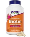 NOW Foods Extra Strength Biotin 10.000mcg / 10 mg - 200 Conte - Capelli, Pelle, Unghie - Supplemento per Uomini e Donne - B7 Vitamina - Vegetariano, Vegano, Non OGM