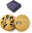 Organizzatore di pillole settimanali di legno di Bamboo per supplemento di vitamina di medicina, Dispenser del contenitore medio del contenitore del contenitore della scatola di pila di artrite amichevole di 7 giorni,
