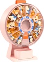Dispenser di Pillole Daviky Quotidiano, Grande organizzatore di Pillole con parete-Mounted o in piedi uso, contenitore di pillole 14 giorni, progettazione pulsante, scatola di pillola settimanale per la vitamina, medicina, rifornimento, olio di pesce (Pink)