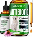 Antibiotici naturali per cani | Antibiotici per cani per infezione, tosse, & Allergies | Antibiotici per il trattamento di cani UTI per tutte le razze | Supplemento di erbe con aroma di pollo | 2 Oz