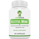 VitaMonk Melatonin Dormire Gratis Con Magnesio, GABA, Theanine e Apigenin - Dormire Naturale Senza Melatonina, Dormire Naturale Aids per Adulti, Pillole Dorminti per Adulti, Soccorso per Adulti