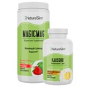 Dynamic Duo MagicMag & Kadsorb - Magnesium Powder Stress & Sleep Support Drink & Potassium Caps Electrolyte Balance Normal pH Support - Aiuti naturali per un metabolismo lento