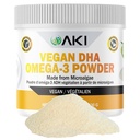 AKI Omega 3 DHA Micro Algae Powder Supplements - Plant Based Keto Vitamin - alternativa al pesce o Krill olio - Vegan & Non-GMO (4.58oz/130g)