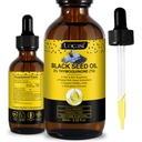 Olio di semi neri Uocasi, Pressato a freddo, 100% puro & naturale, Crescita dei capelli & cura della pelle, 2.02 Fl Oz