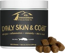 K9-Innovazioni - Crema di Salmone della pelle e dei cappotti giornalieri - Ridurre il prurito & Paw Chewing, Omega 3 & VIT C per la salute della pelle - 1-4 Mese di alimentazione (120qty)