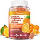 Calcium Magnesium Supplemento Gummies per adulti: Citrato di calcio 600 mg con vitamina D3 & K2 per gli uomini delle donne - Supporta la forza di B0ne, Zzz migliore, muscoli, energia e immuni (60 conte)