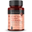 pureclinica Vitamina C con Rosehip – 2000mg (1000mg VIT C & 1000mg Rosehip Extract) x 180 compresse - 6 mesi di alimentazione!