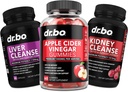 ACV Gummies & Liver Kidney Cleanse - 1000MG Apple Cider Vinegar Gummies & Liver Cleanse Kidney Detox Capsule per la digestione, Gut Health, Cleansing, Detox, Flushing & Metabolism