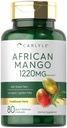 Carlyle African Mango Supplemento 1220mg | 80 capsule | con Estratto di tè verde | Non OGM, Gluten Free