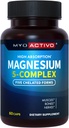 5-in-1 Magnesio Complesso - Alta Assorbimento - Magnesio Chelato Glycinate, Malate, Citrato, Taurate, & Aspartate per Nerves, Muscoli, Bones | 60 Capsule | Magnesio Supplemento
