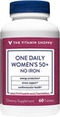La Vitamina Shoppe One Daily Women's 50+ Multivitamin with No Iron, Multi-Mineral Supplement, Supporta la Produzione Energetica, Supporta Cardiovascolare, Visione e Salute Immune (60 compresse)