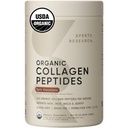 Polvere di collagene organico di ricerca sportiva - proteina di collagene di tipo I & III idrolizzata - Organica USDA, senza glutine, sostenibile - Cioccolato scuro - 30 Serve