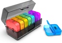 Daviky Pill Box 7 giorno, Pill Organizer 2 volte al giorno, Pill Case Organizers 7 giorni Am Pm, Portable Travel Pill Pill Organizer, Daily Pill Box Organizer, Large Pill Organizer per Fish Oil, Vitamin, Supplemento