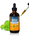 Herb Pharm Brain e Memory Liquid Herbal Formula con Ginkgo per memoria e concentrazione, 4 Fl Oz