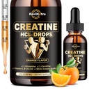 Gocce liquide HCL di creatina per uomini e donne, cloridrato di creatina liquida 1500mg, ad alto assorbimento, aroma d'arancia di 2 Fl Oz