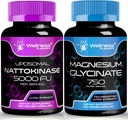 BENESSERE LABSRX Nattokinase Supplemento capsule - 5000 FU - Magnesio Glycinate capsule 750 MG