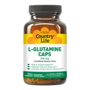 Country Life L-Glutamina 500 mg con B6 – Supporta il recupero muscolare, Endurance & Performance atletica – Vegan, Gluten-Free, Kosher Amino Acid Supplement – 100 capsule