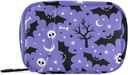 Borsa da viaggio dell'organizzatore della pillola di viaggio della cassa di 7 giorni di pillo di Halloween Bats con la cerniera portatile settimanale di medicina della vitamina supplemento della borsa del contenitore