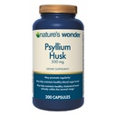 Wonder Psyllium Husk 500 mg capsule per la salute digestiva, fibra vegetale, 200 conte