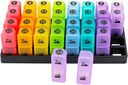Organizzatore di pillole mensile 2 volte al giorno, un mese scatola di pillole AM PM, 31 giorni caso di pillole due volte al giorno per tenere la vitamina e l'organizzatore di medicina di viaggio, 30 Day Pill Organizer, 4 settimane casi di pillole