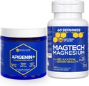 NATURAL STACKS Apigenin per il sonno + Magtech Integratore Magnesio Bundle - Supporta sonno e salute del cervello* - 300 Capsule Totali